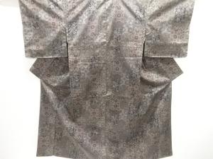 未使用品　色紙に花唐草模様織り出し西陣伝承紬着物